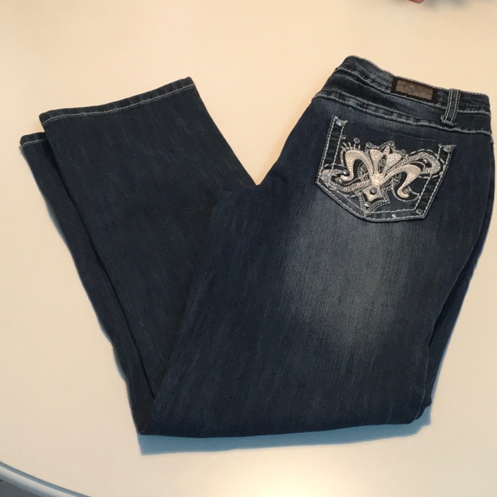 EARL JEAN Bling Blue Jeans 4P Like New ☮️